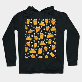 Pizzas, tacos and burritos pattern Hoodie